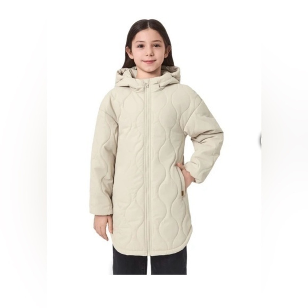Mondetta Kids Cream Quilted Jacket
